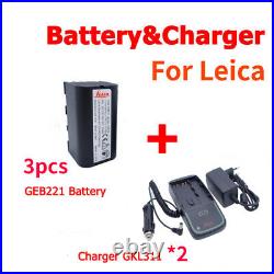 2 GKL311 Charger & 3 GEB221 Battery 724117 733269 For Leica Total Station