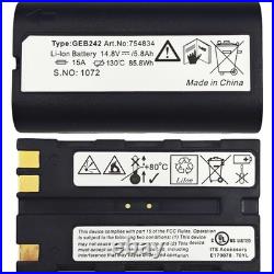 2PCS Replacement Battery GEB242 For Swiss Style TS30/TM30/TS50TS60 Total Station