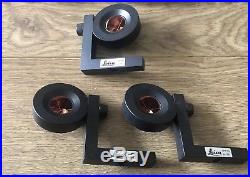 3x Leica GMP104 Mini Prism with L bar Total Station Survey Used Once