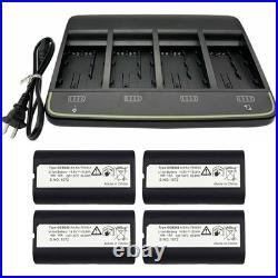 4 Pack GEB242 754834 Battery & GKL341 Battery Charger for Leica Total Station