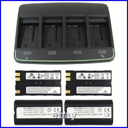 4 Pack GEB242 754834 Battery & GKL341 Battery Charger for Leica Total Station