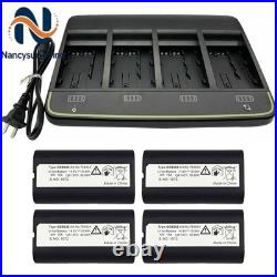 4 Pack GEB242 754834 Battery & GKL341 Battery Charger for Leica Total Station