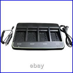 4 Pack GEB242 754834 Battery & GKL341 Battery Charger for Leica Total Station