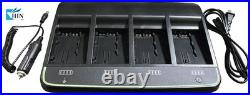 4 Pack GEB242 754834 Battery & GKL341 Battery Charger for Leica Total Station