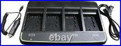 4 Pack GEB242 754834 Battery & GKL341 Battery Charger for Leica Total Station