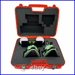 Green Single Prism Set For Leica Total Station Surveying, 2 sets in 1 Container