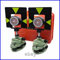 Green Single Prism Set For Leica Total Station Surveying, 2 sets in 1 Container