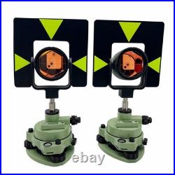 Green Single Prism Set For Total Station Surveying, 2 sets in 1 Container