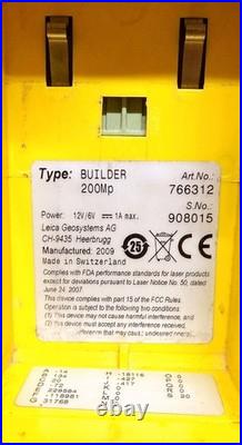 Leica Builder R200 M Power Total Station Not reflectorless