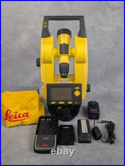 Leica Builder T200 Digital Theodolite Survey Total Station Kit Case Batteries