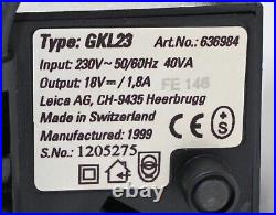 Leica Gkl23 Charger For Leica Tps Total Station