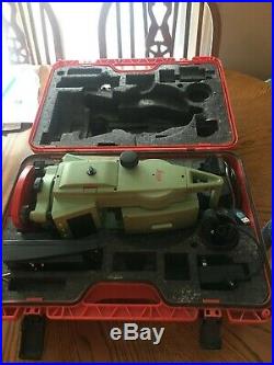 Leica TCR407power Survey Total Station battery & charger As is Read