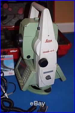 Leica TCRP 1203 R300 Total Station Cables Manuals Case S# 212680
