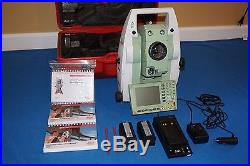 Leica TCRP 1203 R300 Total Station Touch Screen Batteries Charger Manuals Case