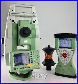 Leica TCRP1205+ R400 5 Robotic Total Station, CS15 Data Collector Kit. Recon