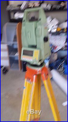 Leica Tca1103 5 Robotic Total Station For Surveying With Tripod