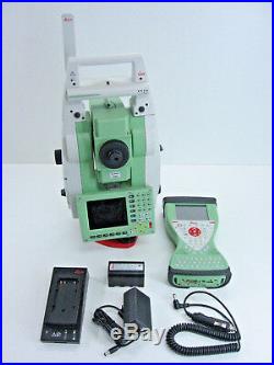 Leica Tcrp1203+ 3 R400 Robotic Total Station W Cs15 & Rh15 For Surveying