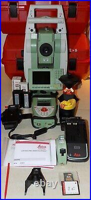 Leica Total Station TS12 P 7 R400 Robotic and CS10 Calibrated Free Shipping