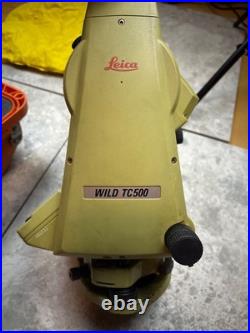 Leica Wild TC500 Total Station with Case and GEB77 Battery Made in Switzerland