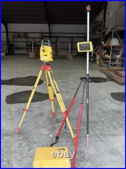 Leica iCON iCR62 Robotic Total Station Kit Data Collector Prism Pole 790044