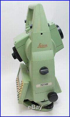 Mint Leica Tc1105 Total Station, 2 Battery, Wall & Vehicle Charger