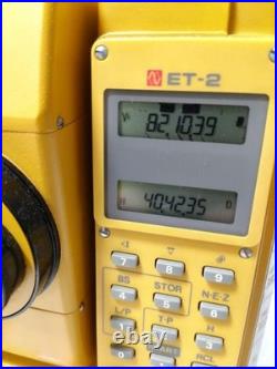 TOPCON ET-2 TOTAL STATION Battery replaced and inspected Includes precision trip