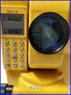 TOPCON ET-2 TOTAL STATION Battery replaced and inspected Includes precision trip
