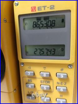 TOPCON ET-2 TOTAL STATION Battery replaced and inspected Includes precision trip